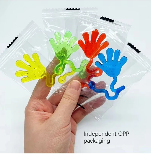 5-50Pcs Kids Funny  Sticky Hands toy Palm Elastic Sticky Squishy Slap Palm Toy kids Novelty Gift Party Favors supplies image 4