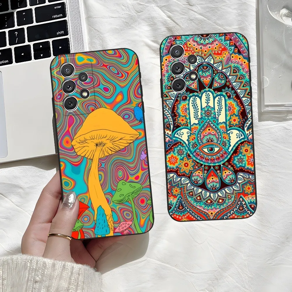 Eye Hand Mushroom Dream Phone Case for Samsung Galaxy S23 Ultra S24 S22 S20 Fe S21 Plus A54 A34 A24 A53 M54 Note 20 Cover