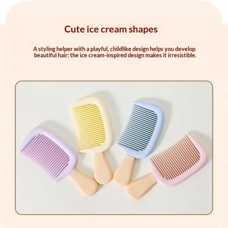 Cute Mini Hair Comb Durable Soft Plastic With Hangable Hole Portable For Daily Use Travel Hair Grooming Accessory
