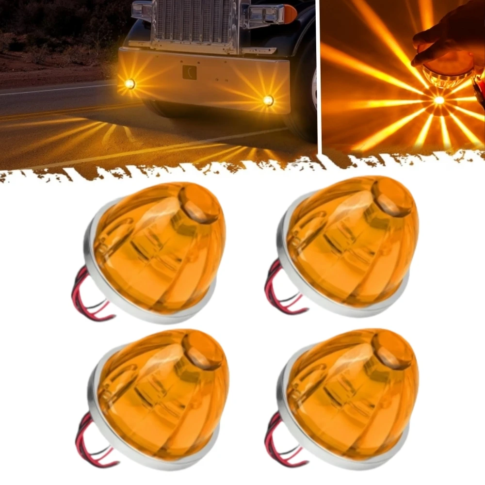 

4 шт. арбузные фонари для грузовика, прицепа, боковой габаритный фонарь, указатель поворота, светодиодные габаритные огни со звездой и дыней