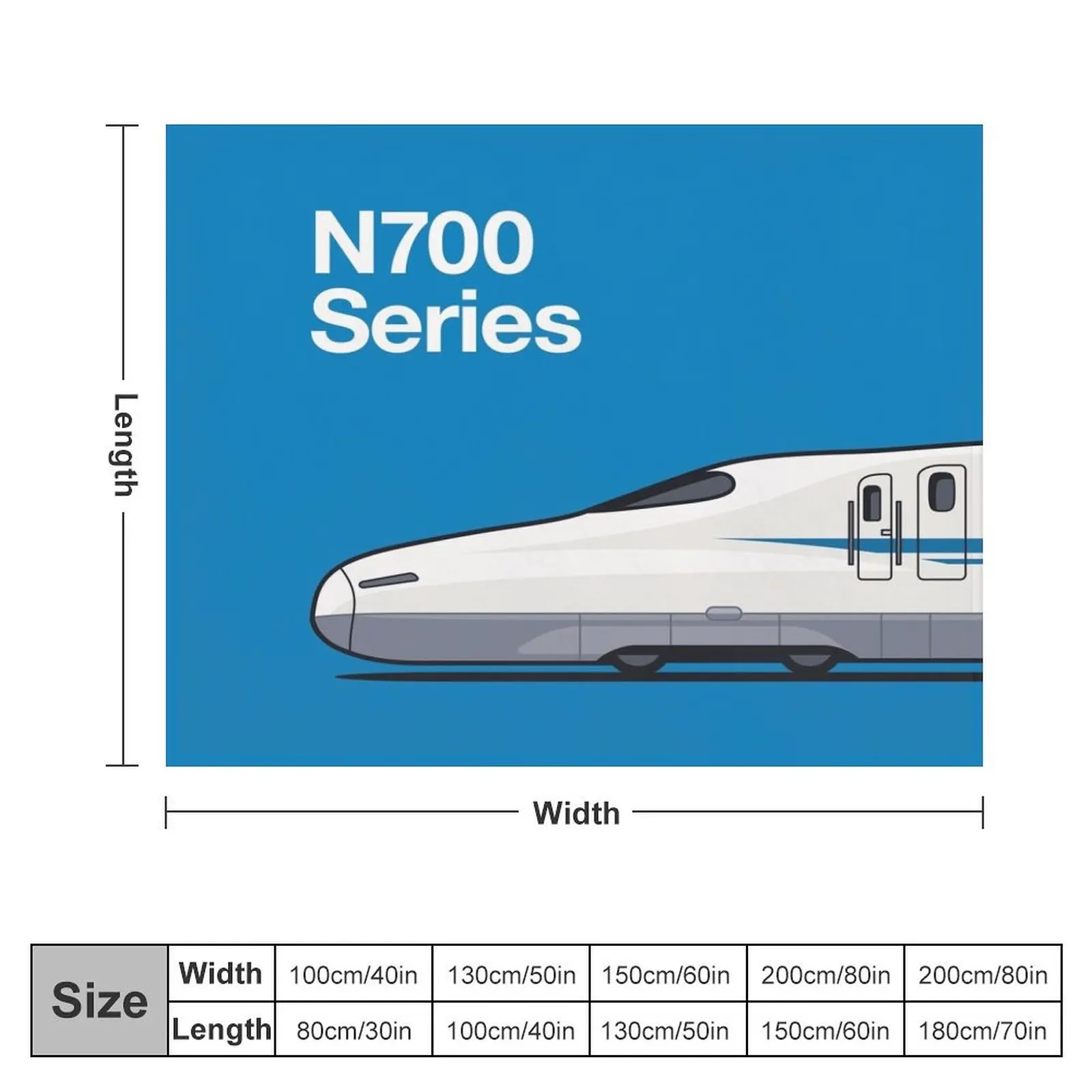 N700 Series Shinkansen Bullet Train Side Throw Blanket For Sofa Thin Thins Plush valentine gift ideas Blankets