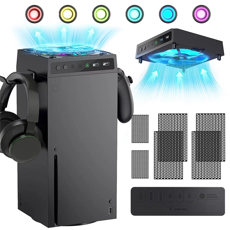 【Последняя ссылка!】Пыленепроницаемая конструкция с разноцветными световыми полосками, пылезащитными фильтрами и малошумящие верхние вентиляторы для серий