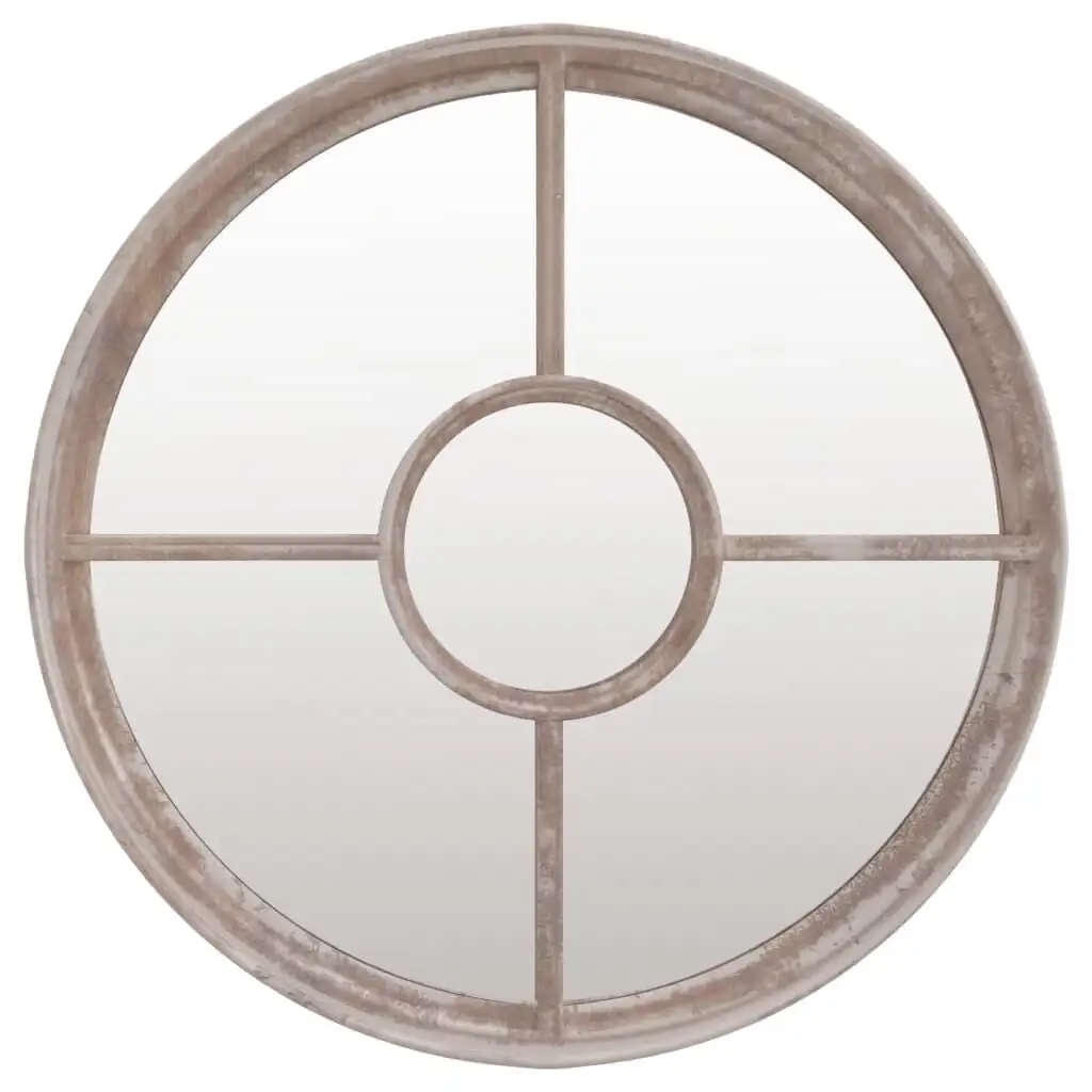 vidaXL Ornement décoratif rond en fer et verre, Ø60 cm, objet décoratif de table d'intérieur