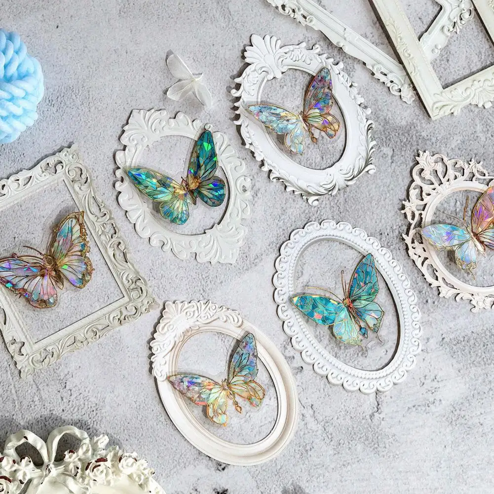 Lace Paper Bags Embossed Sticker Retro Style Hollow Design Scrapbooking Supplies Frames Diy Lace Crafting Kit Picture Frame Set