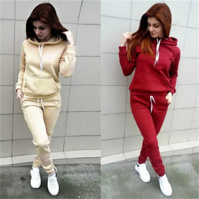 Női Felsőruha Alkalmi two-piece Öltözés sets Együttérző Angol kosztüm számára Anyaállat Álmatlanul outfits hoodies felső + nadrágot beállítása