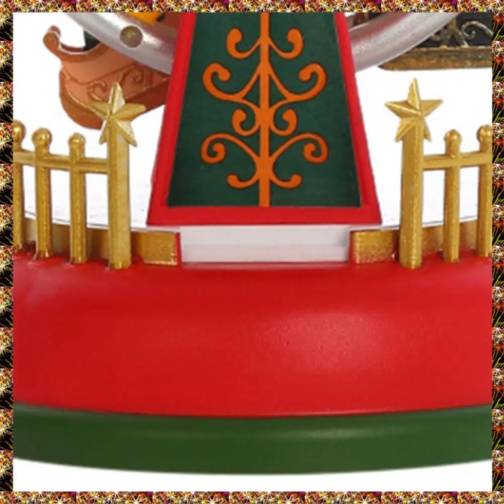 BTCL Illuminated Village Ferris Wheel Christmas Houses Village Displays LED Lights Musical Miniature Statue Decorations