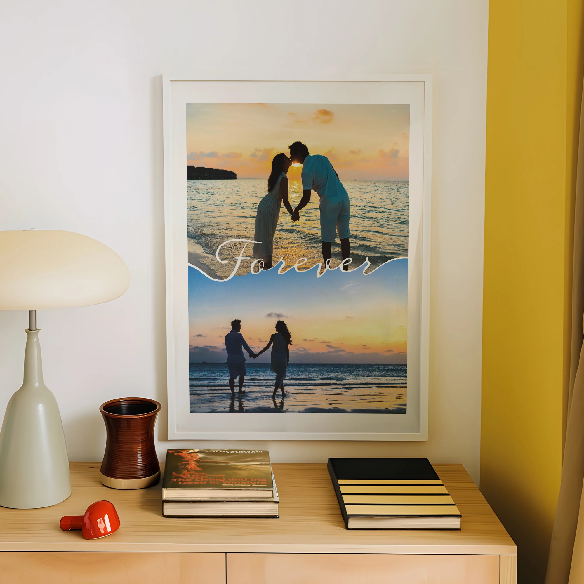 Personalized Custom photo Couple's Memorial Wall Art Print Picture Canvas Poster Painting For Living Room Home Decor