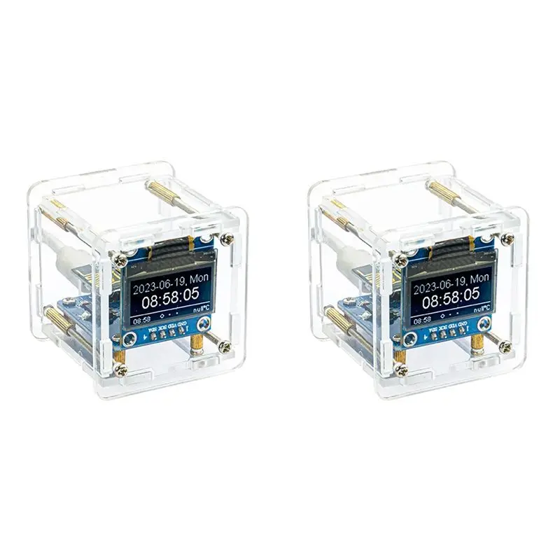 AS94-2X DIY Weather Clock Kit WIFI Module Internet Of Things Time Temperature And Humidity Display Soldering Practice Loose