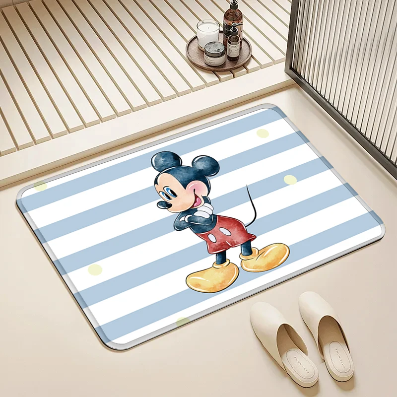 

Disney Mickey Arms Crossed Door Mat Non-Slip Absorbent Floor Rug for Home Kids Room Bathroom Decor