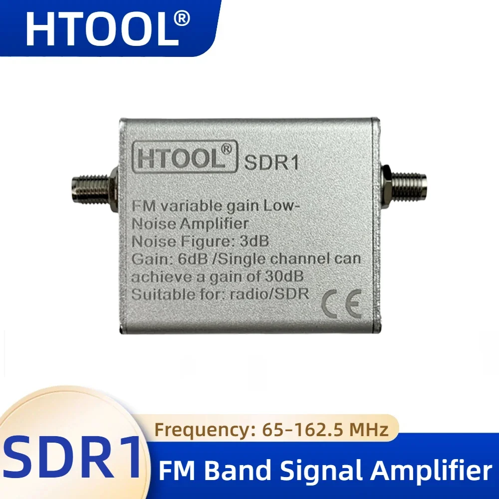 SDR1 Automatic Gain Control AGC Low Noise Amplifier 30dB RF LNA 65-162.5MHz for RTL-SDR Airspy HackRF FM Radio USB Type-C