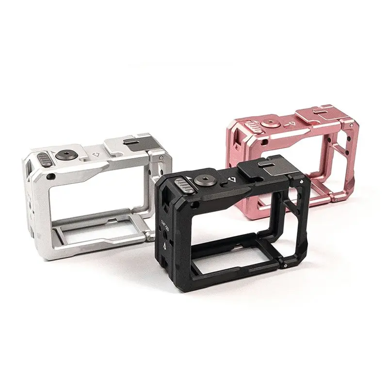 Hot-Metal Cage For DJI Action 5 Pro/4/3 Frame Case Full Protective Quick-Release With Cold Shoe Expansion