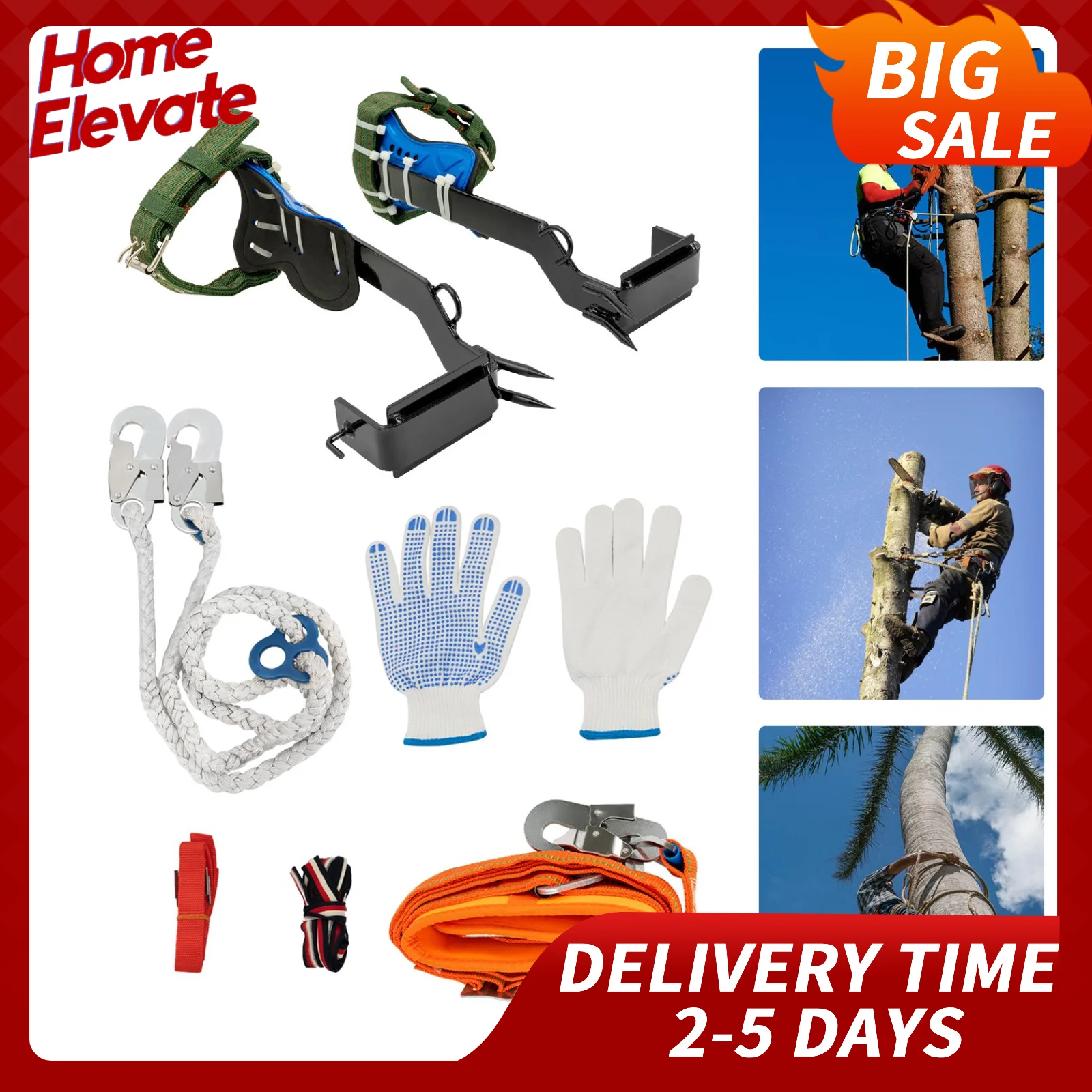 

Набор снаряжения для скалолазания по деревьям, емкость 220 фунтов, профессиональное спасательное оборудование, сбор фруктов, лесозаготовок, спасательного охоты, скалолазания