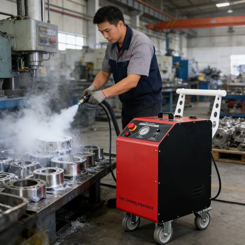 

Heavy Duty Industrial Dry Ice Cleaner Blasting Machine Portable For Ship Hull Paint Stripping Rust Removal Customized hot sale