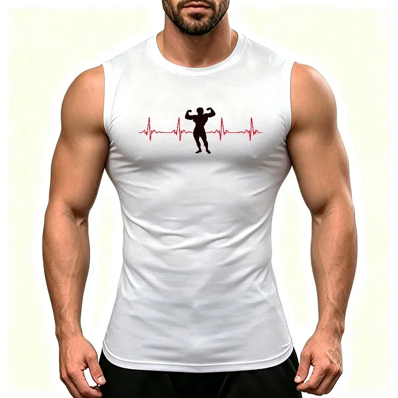 Men Slim Fit Running Vests Sleeveless Quick Dry Tank Top Breathable Athletic Gym Shirt Moisture Wicking Workout Tops Summer