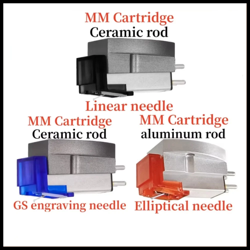 MM Magnetic Cartridge Diamond Needle Tip Aluminum Rod Ceramic Rod Linear Needle LP Vinyl Record Player Phonograph Cartridge