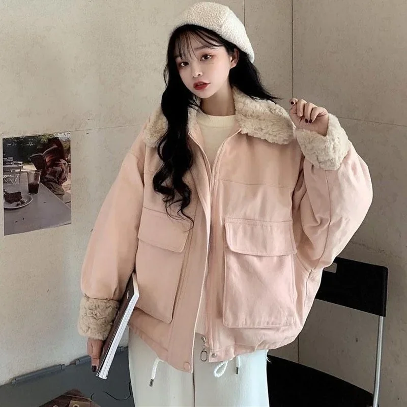 Parkas à manches longues pour femmes, vêtements d'extérieur de loisirs chauds, design patchwork, mode vintage pour dames, 5 couleurs, nouveau collège simple, Ulzzang, hiver