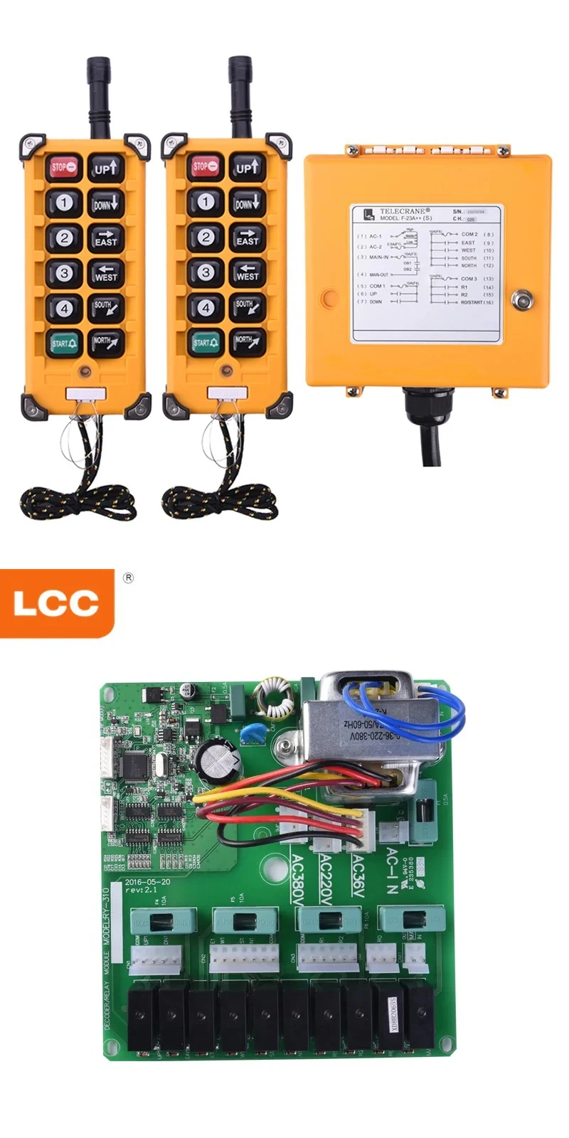 F23-A++ industrial wireless push button cranes universal electric hoist  remote control