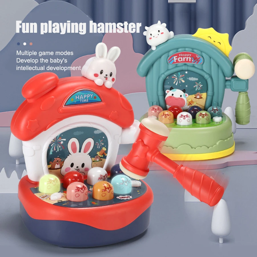 Konsola do gier Baby Light and Music whack-a-mole, wielofunkcyjna zabawka edukacyjna dla niemowląt i małych dzieci