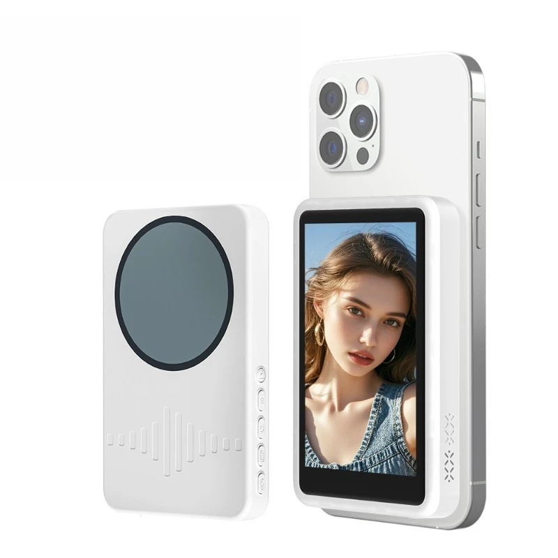 

Mobile phone same screen device, outdoor Bluetooth magnetic selfie display filling light projector