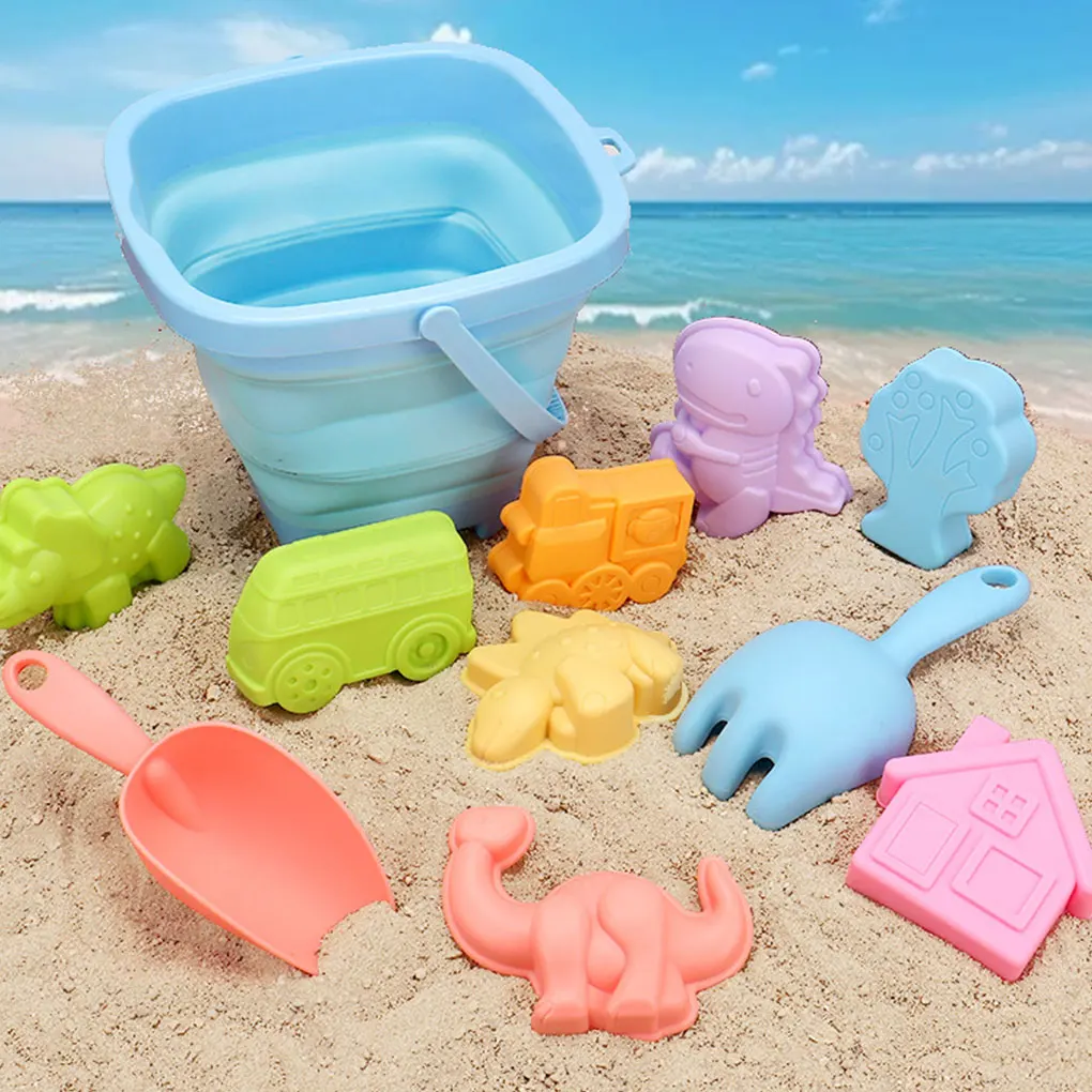 

ABS Beach Day Must-Haves Sand Toy Set With Convenient Mesh Bag ChildrenS Beach Bucket Beach Shovel