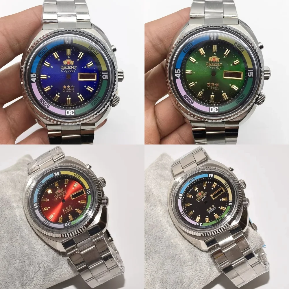 

Корпус часов Orient 436 мм, корпус Orient SeaKing, набор стрелок с циферблатом и крышкой из органического каучука, аксессуары для часов для механизма 46941 46943