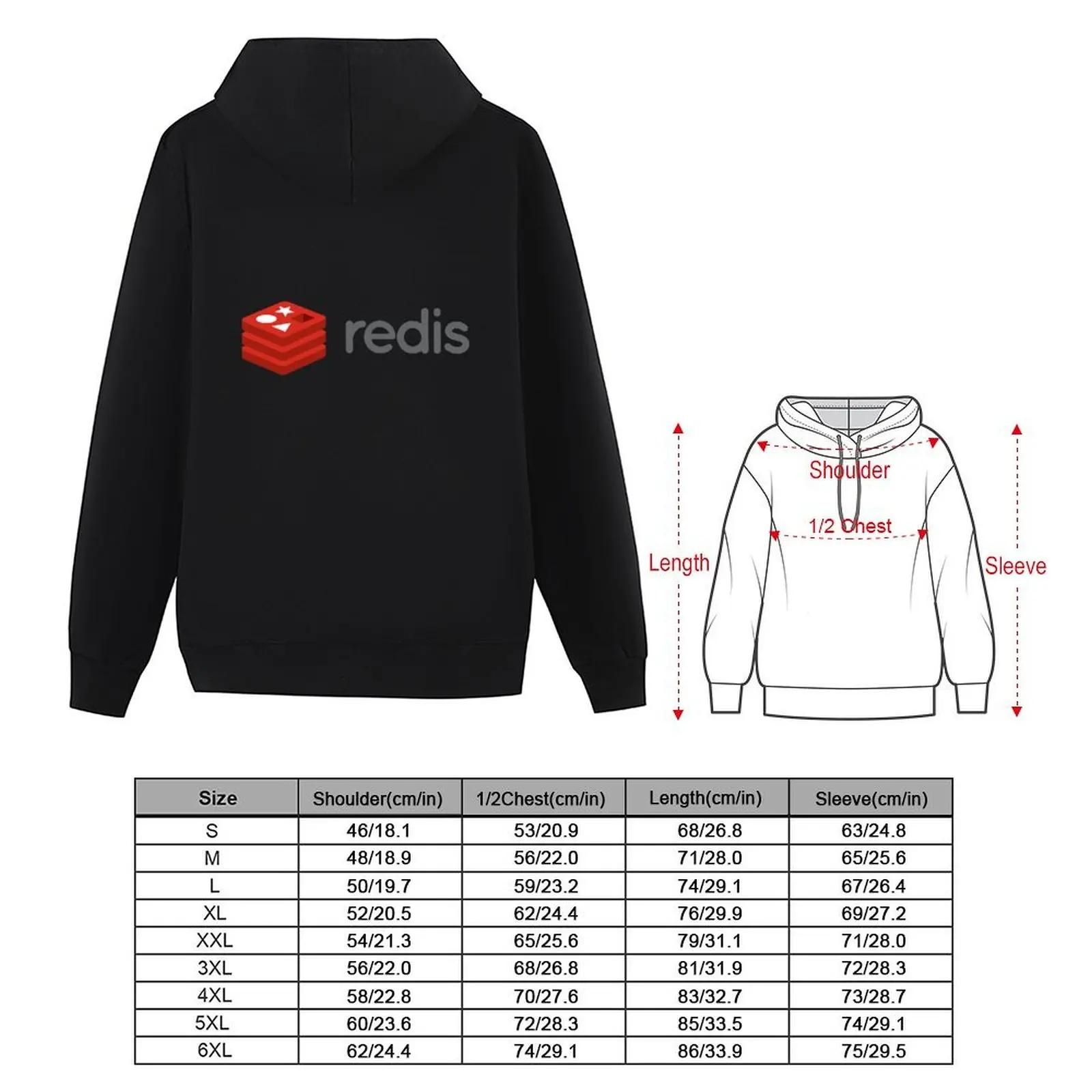 redis database Hoodie hooded shirt korean style clothes men's sweat-shirt set mens clothing new in hoodies