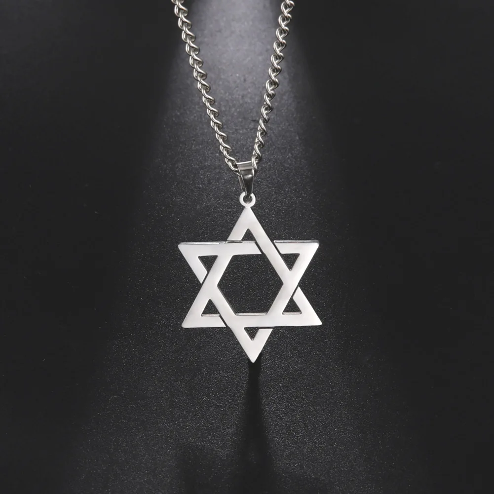 تميمة ديفيد ستار الرجال قلادة قلادة الذهب اللون الكابالا اليهودية سحر يهوديكا إسرائيل الرموز الدينية مجوهرات خارقة للطبيعة