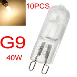 10 adet/grup G9 220-240V 40W Taşınabilir Sıcak Beyaz Halojen Ampul Işık Lambası 3000-3500K Küre 230V Kapsül Şeffaf Ampuller