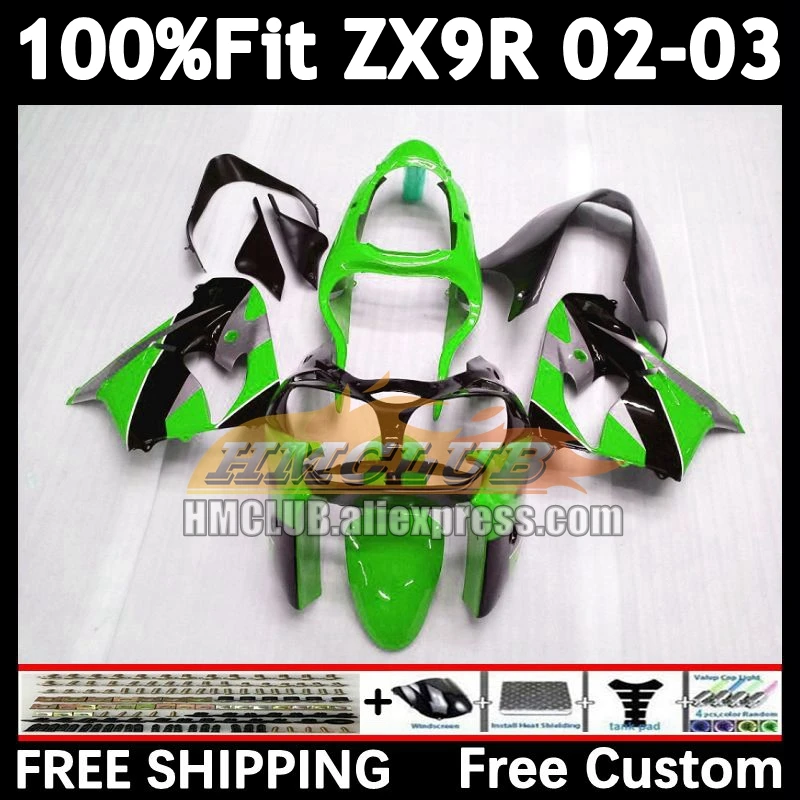 Injection Body For KAWASAKI NINJA ZX 900 9R 9 R 2002 2003 166No.122 ZX900 light green ZX-9R ZX9 R 900CC ZX9R 02 03 OEM Fairings