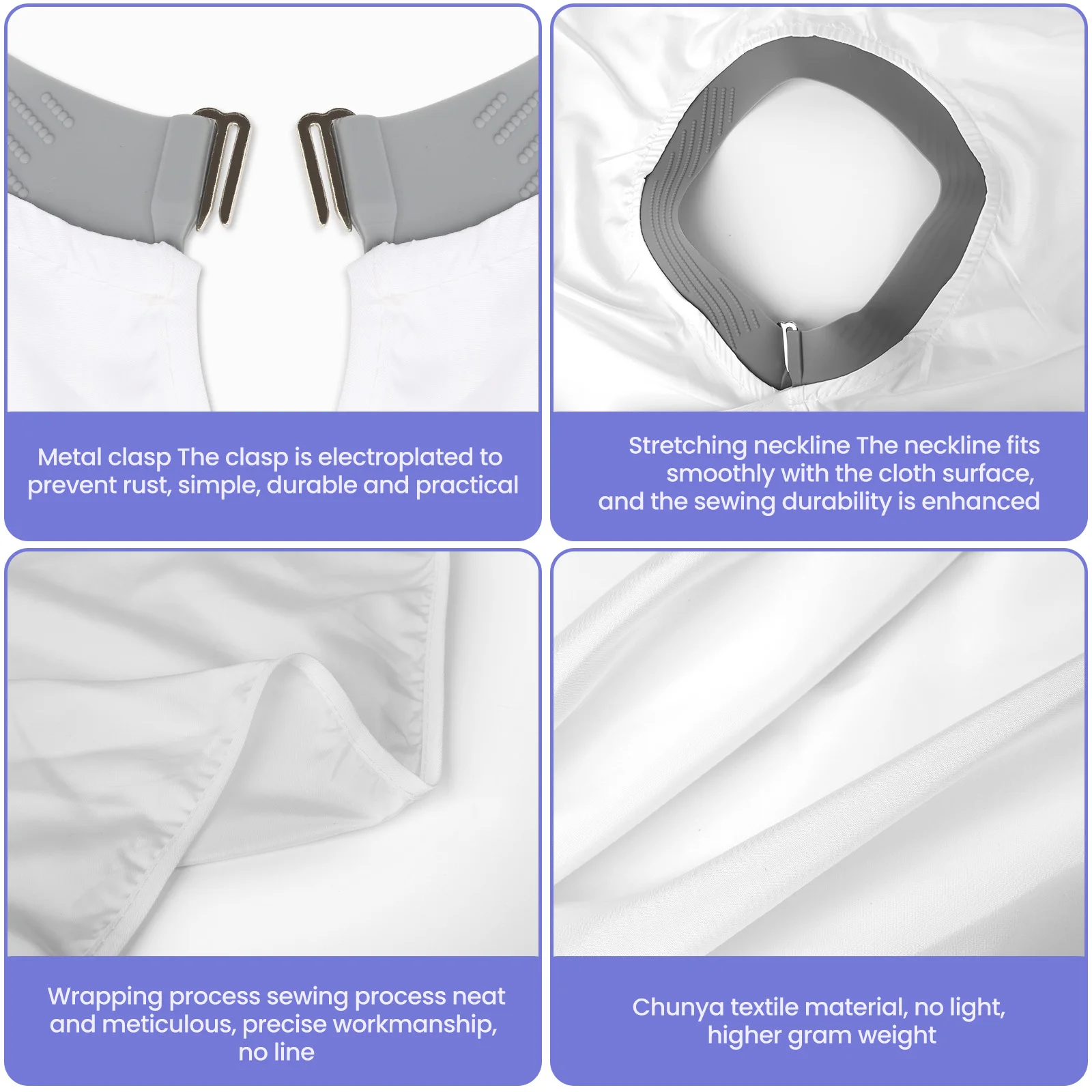 FnLune black white Silicone Scarf Antistatic Hairdresser Apron Cutting Cape Hair Salon Gown Apron Shop Barber Apron Accessories