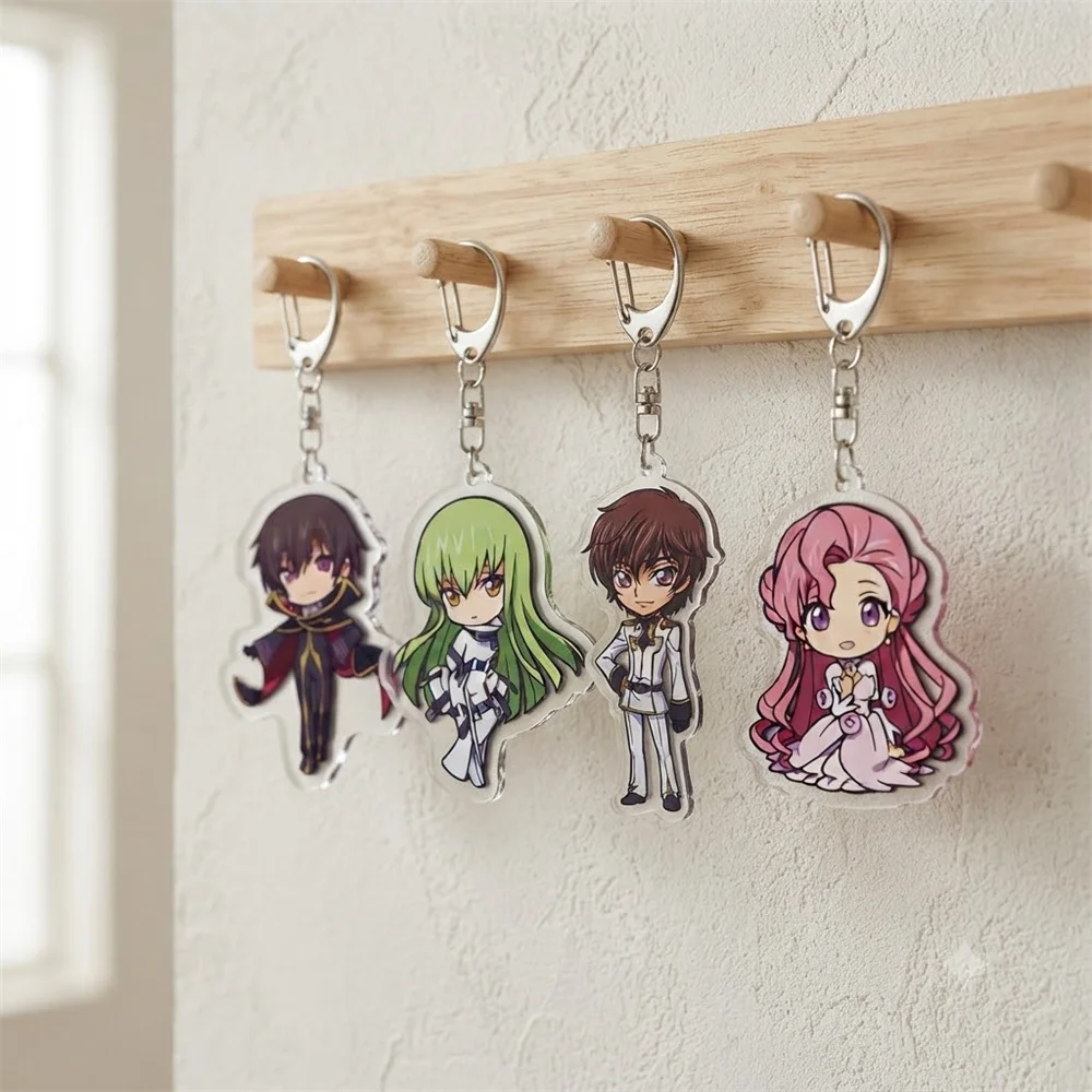 6CM NEW Anime Lelouch Acrylic Keychain Model Cosplay Characters Ornament Accessories Good Collection Gifts