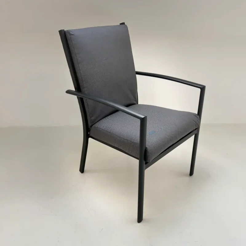 Modern All-Weather Patio Aluminum Single Dining Chair for  Garden & Hotels Outdoor Stacking Chair