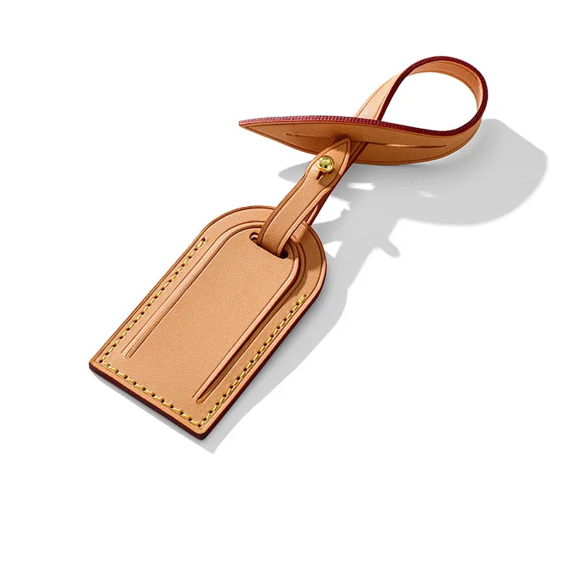 Travel Luggage Tag Vachetta Calfskin Airline Label For Designer Bag CarryAll Graceful Bag Name Tag Duffle Personalization Stamp