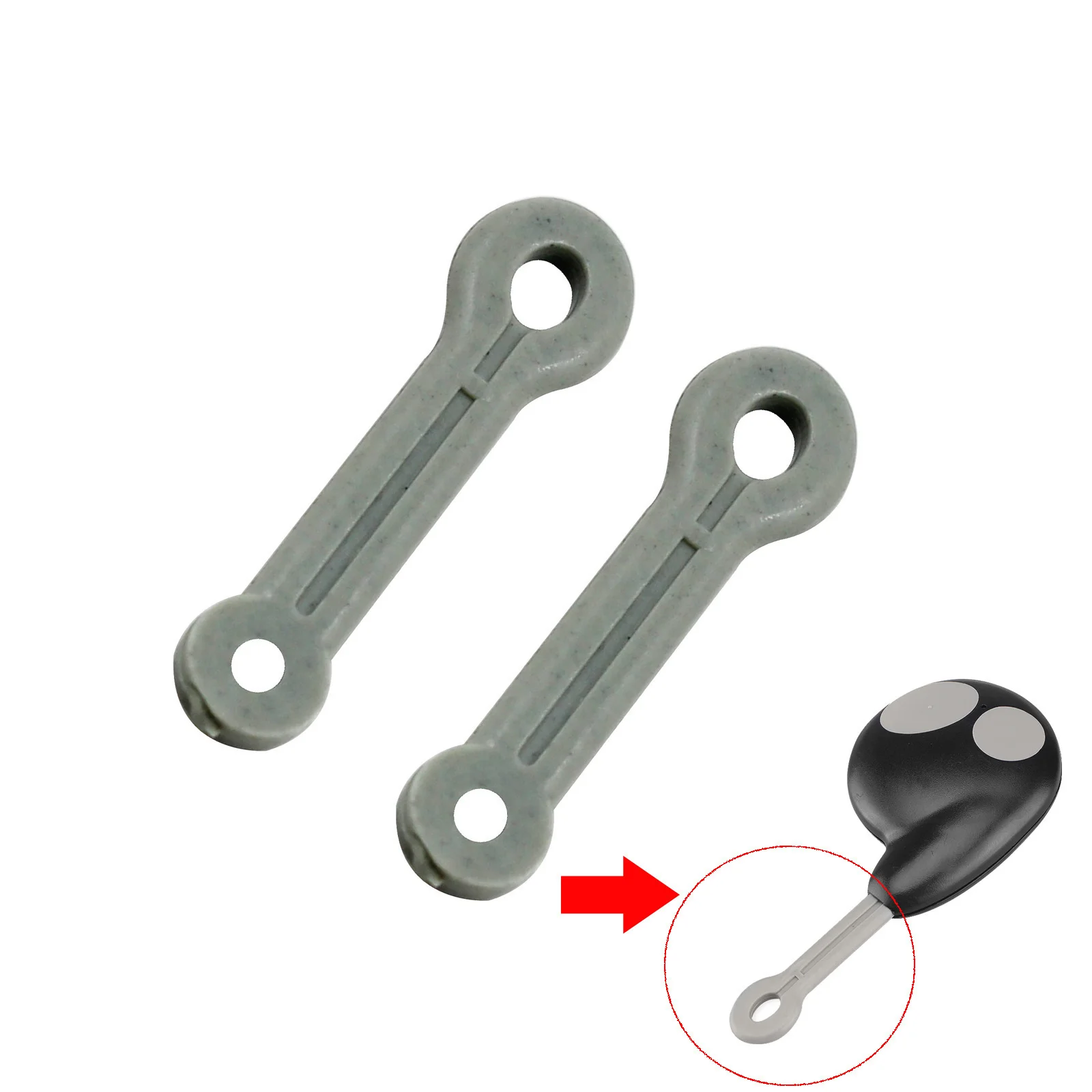 KEYYOU 10x Remote Key Fob Ring Rubber Strap Loop For Cobra Alarm 2 Button Remote Key Fob