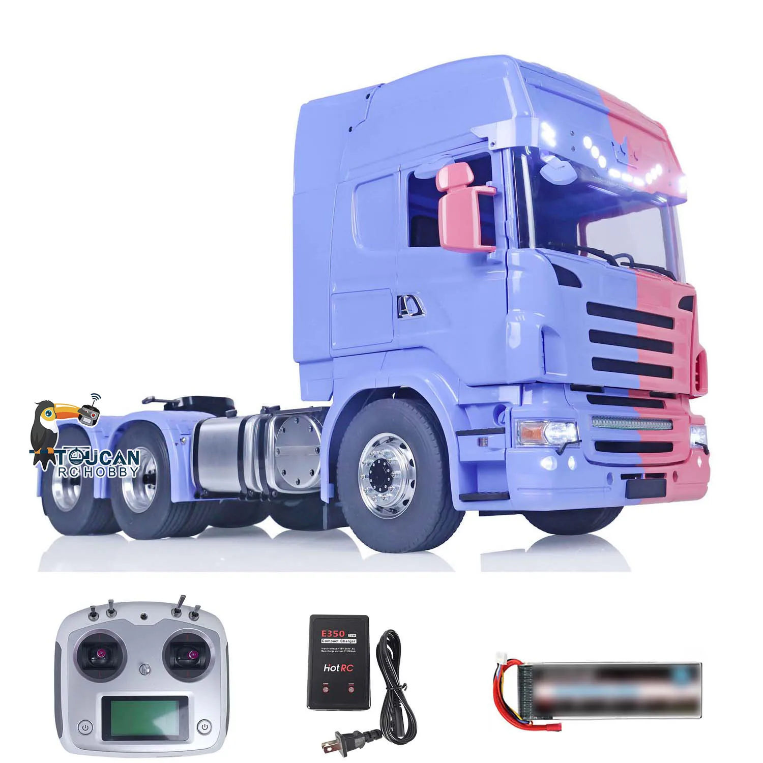 

Toys 1/14 RC Tractor Truck LESU 6X6 Metal Chassis RTR DIY Remote Control Painted Finished Cars Vehicle Model With Sound Light