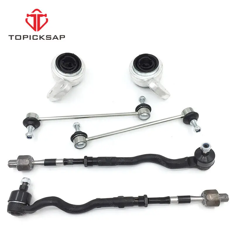 TOPICKSAP 8pcs Front Lower Control Arms Tie Rod Ends Sway Bar Link Suspension Kit for BMW E46 3Series 320i 325i 328i 2000 - 2008