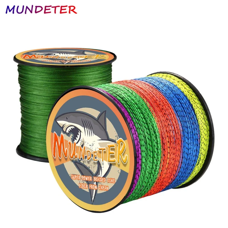 

4-жильная рыболовная леска MUNDETER, гладкая многонитевая леска 300 м для ловли карпа, японская плетеная проволочная леска из 100% полиэтилена, прочные аксессуары, морской Инструмент