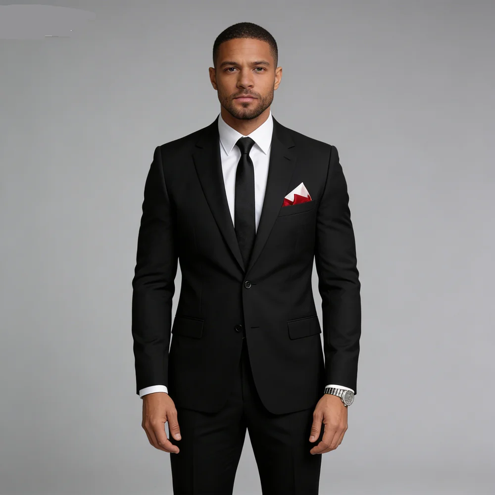 Men Suit Beige Pink Tuxedo Notched Lapel 3 Piece Male Wedding Suit Custom-Made Single Breasted Slim Fit Men's Clothing