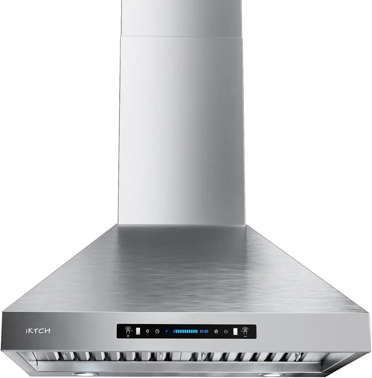 IKTCH 36-inch Wall Mount Range Hood 900 CFM Ducted/Ductless Convertible, Kitchen Chimney Vent Stainless Steel with Gesture