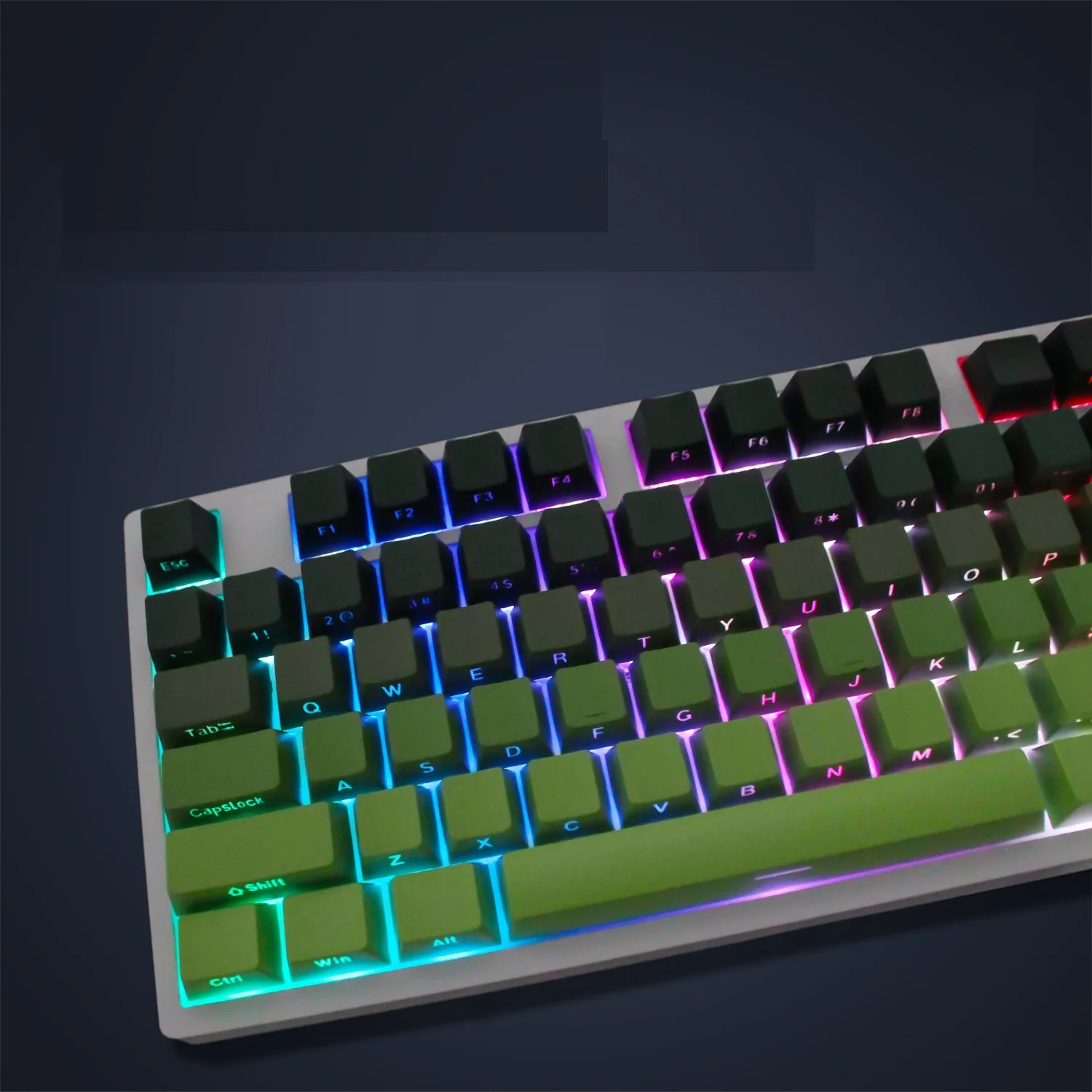2025 New 135 PBT Keycaps Side Print Keycap Set Double Shot Shine Gradient Keycaps Cherry Profile For Mechanical Keyboard Keycap