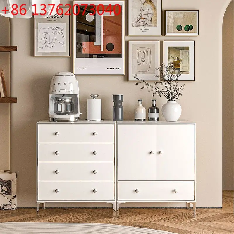 

Бытовой боковой шкаф, встроенный кухонный шкаф из нержавеющей стали у стены