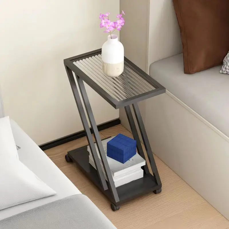 Minimally Designed Bedroom Bedside Small Storage Rack, Narrow Bedside Table, Home Sofa Side Table