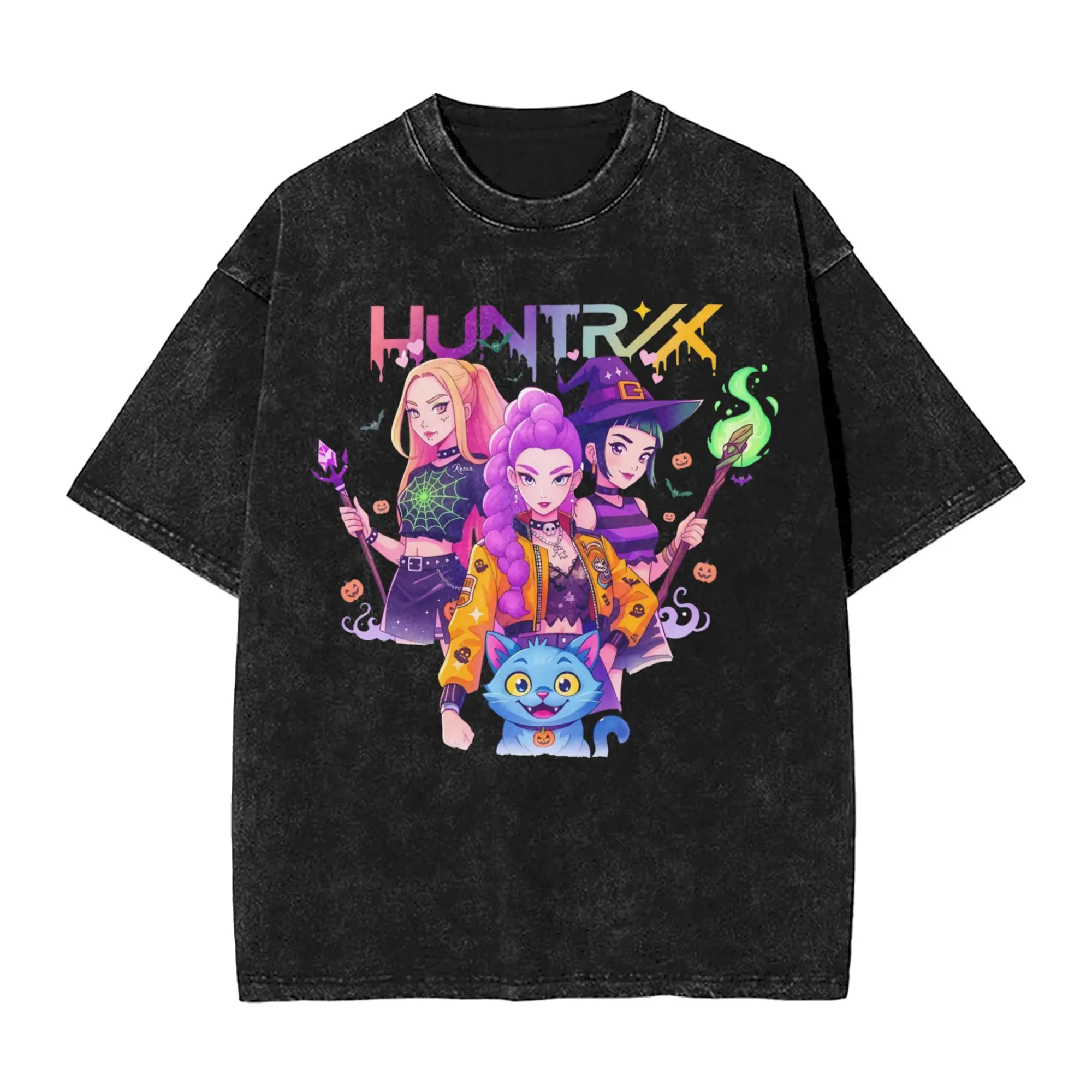 

Halloween Kpop Demon Hunters Saja Girls T-Shirt Fashion T Shirts Short Sleeve Streetwear Tops Beach Casual Plus Size Clothing