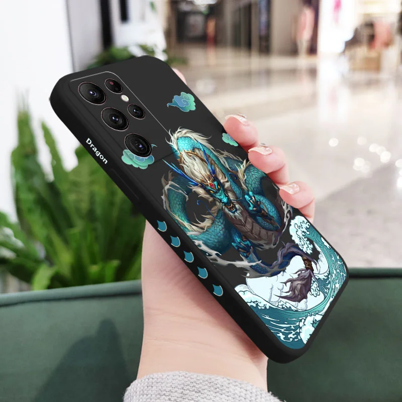 

Royal Dragon Phone Case For Samsung Galaxy S25 S24 S23 S22 S21 S20 Ultra Plus FE S10 Note 20 ultra 10 9 Plus Cover
