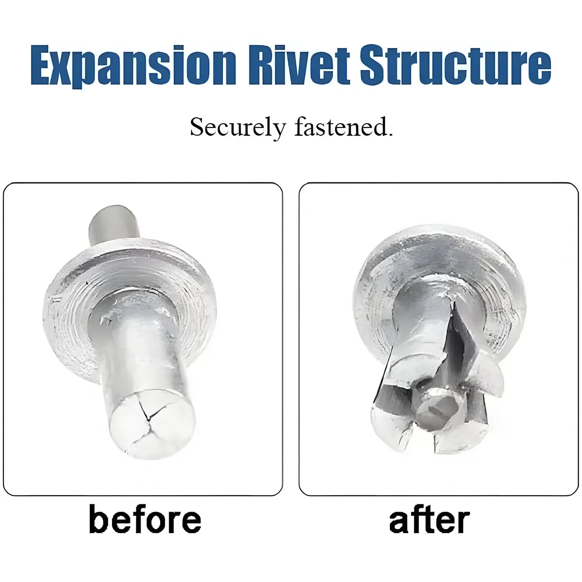 Aluminum Alloy Expansion Rivets Hammer Drive Expansion Nails Head Piercing Rivet Stainless Steel Rod Screws Board Wall Fasteners