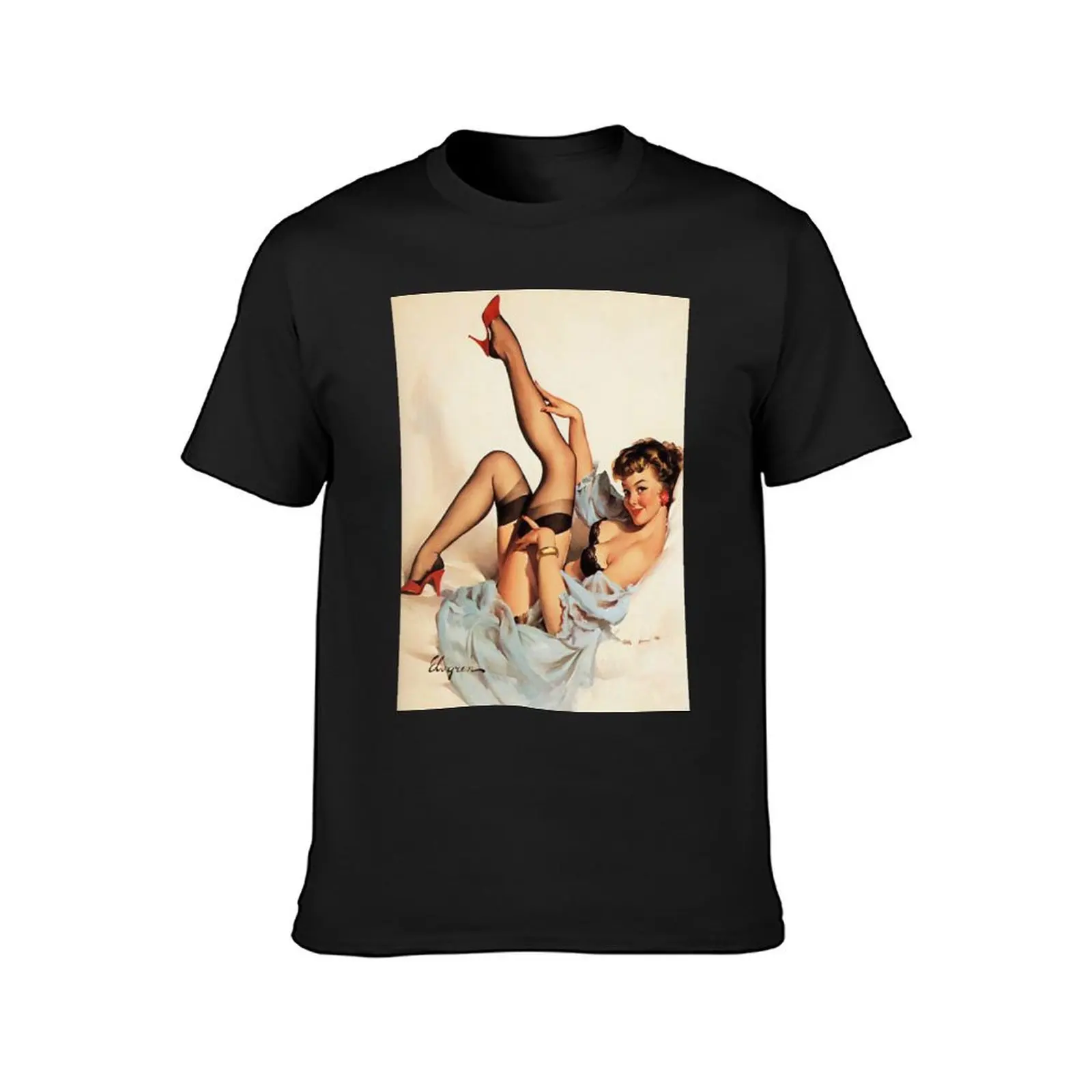 Pin-Up Girl - Elvgren - Vintage T-Shirt cute clothes summer clothes customs t shirts for men graphic