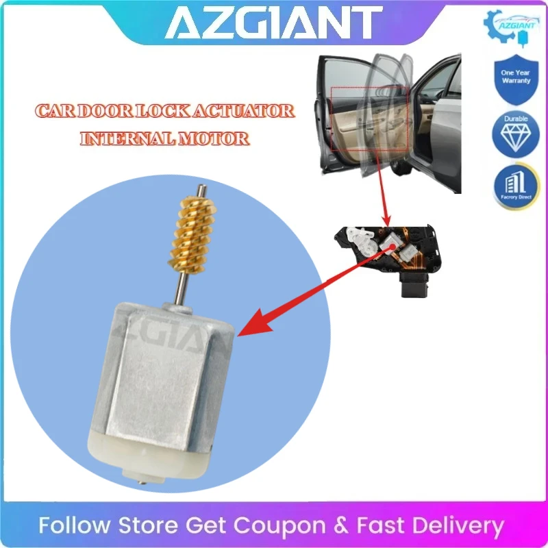 

AZGIANT High-Speed Car Side Door Lock DC Motor Replacement 12V DC For VW Transporter T5 T6 Caddy 2K MK3 Car Accessory