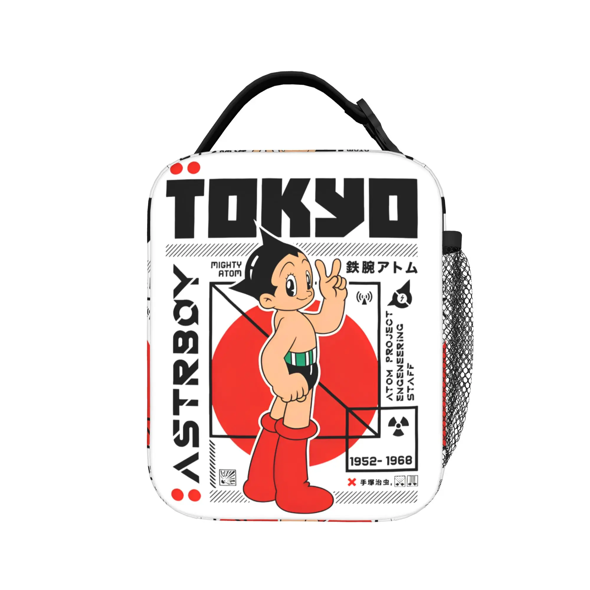 Astro Boy Anime Insulated Lunch Bag Leakproof Mighty Atom Astroboy Meal Container Thermal Bag Tote Lunch Box Food Storage Bags