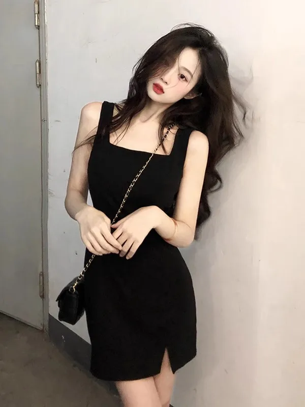 Bla Slim Fit Gola Quadrada Svel Verão Or Dr Sexy Cintura Cinching Strapl Bodycon Saia T-shirt Dr