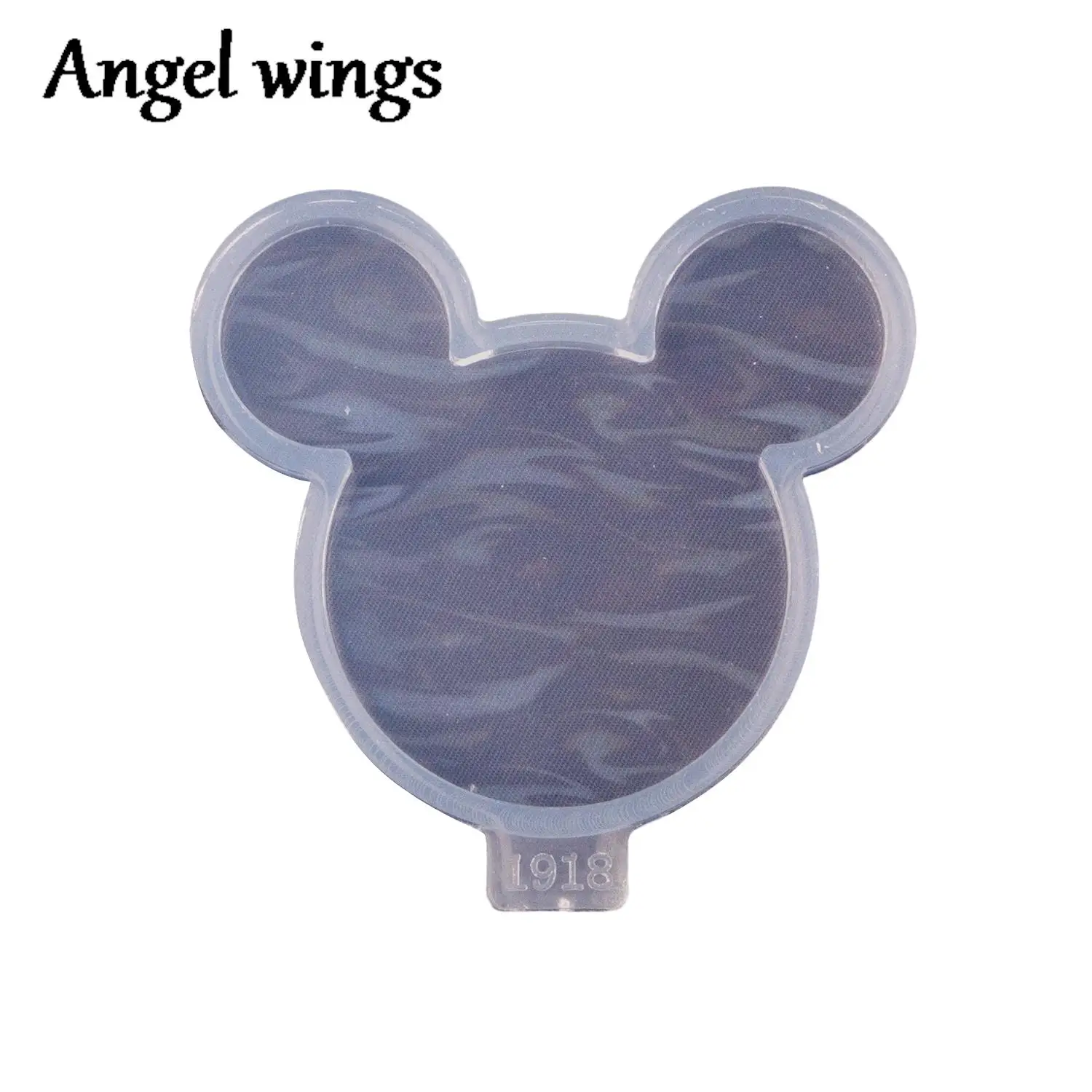 DY1917 1.96inch Mouse Ears Phone Grip Badge Reel Badge Buddy Silicone Resin Mold, Chocolate Fondant Sugarcraft Cake Molds